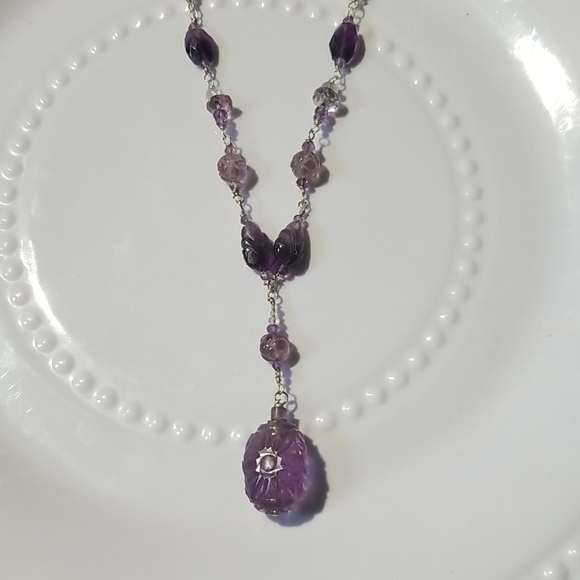 AMETHYST STERLING NECKLACE - Picture 1 of 4